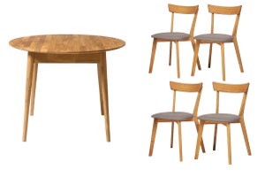 Dama 3 jatkettava ruokailuryhm&auml;, 1+4, eri v&auml;rej&auml;