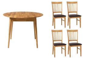 Dama 4 jatkettava ruokailuryhm&auml;, 1+4, eri v&auml;rej&auml;