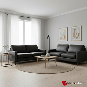 Jackie sohvakalusto 3+3, musta