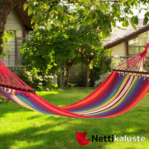 Tina riippumatto, punainen/raidallinen