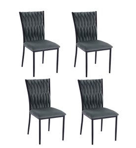 Veluro tuoli 4 kpl, harmaa