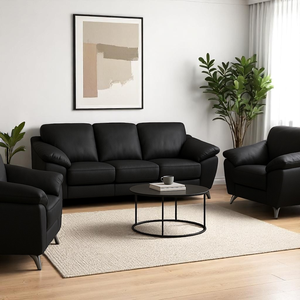 Zack -nahkasohvakalusto 3+1+1