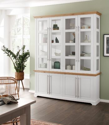 Nelly 4 lasiovivitriini, valkoinen/hunaja