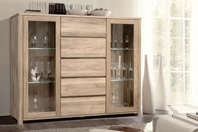 Mindi vitriinikaappi, massiivitammi