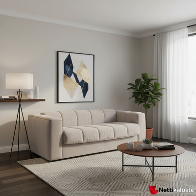 Aurea vuodesohva joustinpatjalla, beige