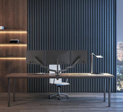 B-TECH BT 7353 p&ouml;yt&auml;teline, musta, kolmelle max. 32&rdquo; n&auml;yt&ouml;lle