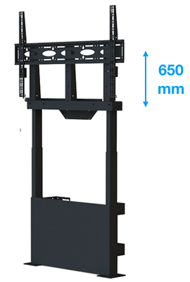 B-TECH BT 8569 &ndash; s&auml;hk&ouml;toiminen lattia-sein&auml; tv- ja n&auml;ytt&ouml;teline 55&ndash;86" / 100 kg