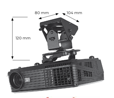 B-TECH BT 899-XL projektorin kattoteline musta/valkoinen &ndash; max 25 kg