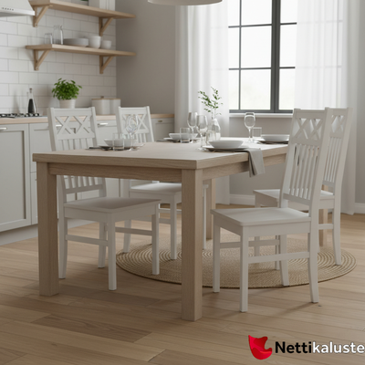 Emilia ruokatuoli, valkoinen