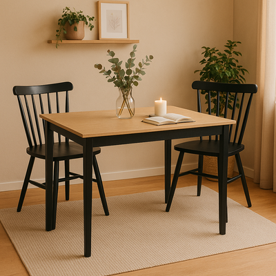 Huurre ruokap&ouml;yt&auml; 115x68 cm, musta/tammi