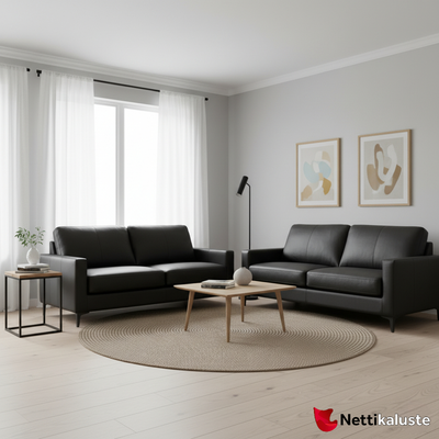 Jackie sohvakalusto 3+3, musta