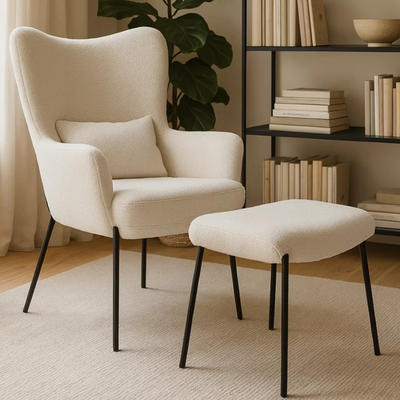 Lago lepotuoli rahilla, valkoinen