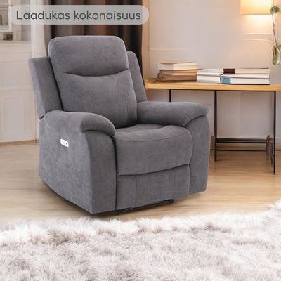 Milo s&auml;hk&ouml;inen mekanismituoli, harmaa