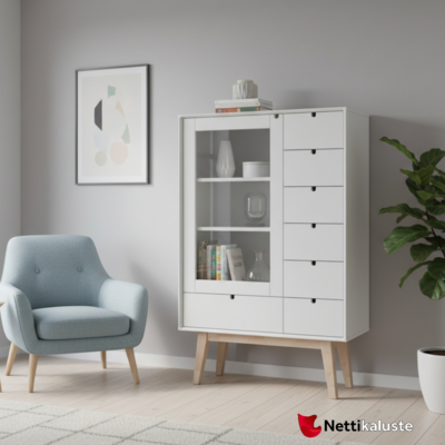Notte-vitriini – Kiteen Huonekalutehdas, valkoinen