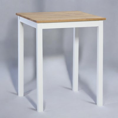 Rustiikki baarip&ouml;yt&auml;, valkoinen/tammi