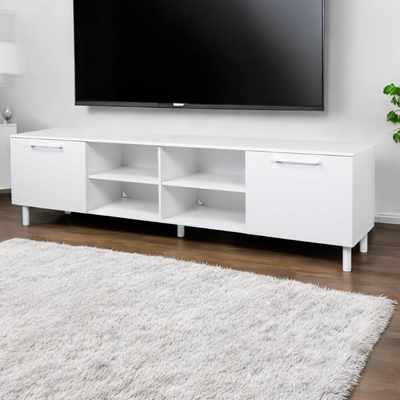 Solo TV-taso 220 cm, 2 ovea, valkoinen