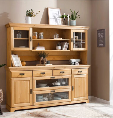 Laholm vitriinikaappi 180, luonnonväri mänty