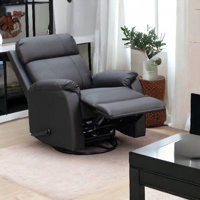 Vegas recliner-tuoli, musta nahka