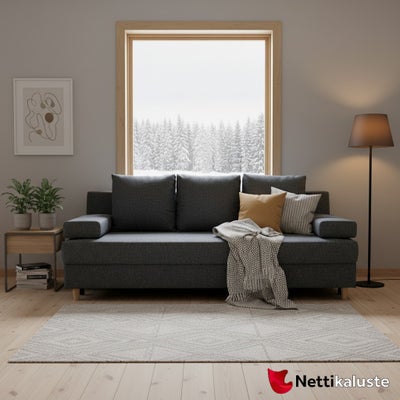 Verka vuodesohva, tumman harmaa