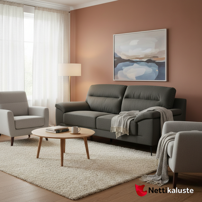 Alfredo leposohva 3-ist. Tummanharmaa