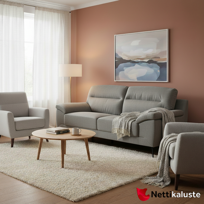 Alfredo leposohva 3-ist. Vaaleanharmaa