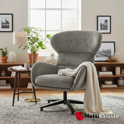 Carola lepotuoli, harmaa