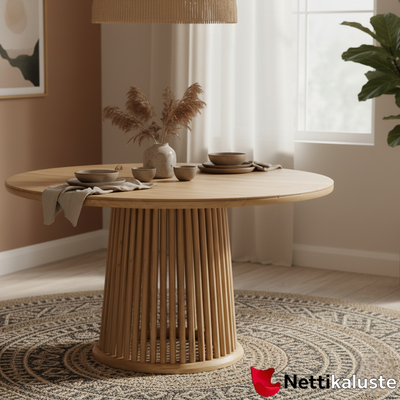 Elina jatkettava ruokap&ouml;yt&auml; &oslash; 130 cm, 2 v&auml;ri&auml;