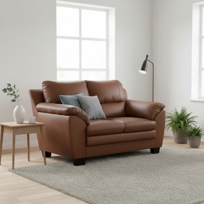 Emmeliini 2-istuttava nahkasohva