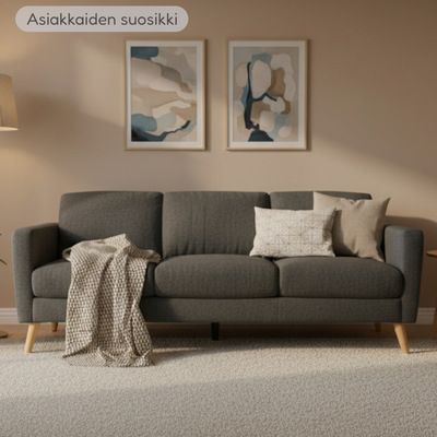 Eva leposohva 3-ist, tumma harmaa