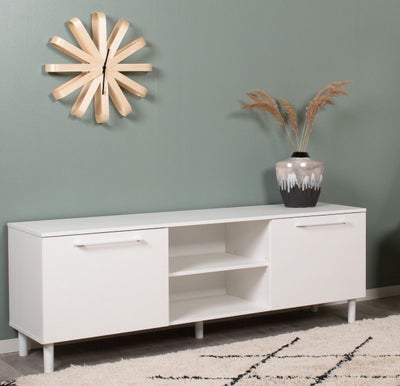 Solo TV-taso 166 cm, 2 ovea, valkoinen