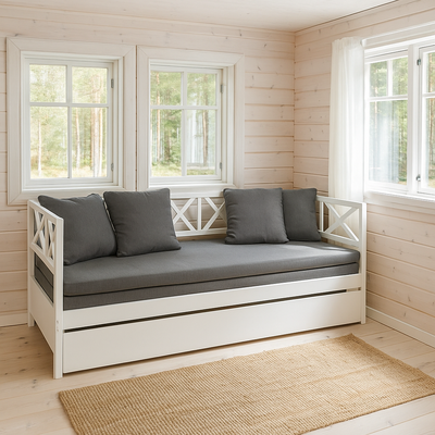 Minea laverisohva, valkoinen