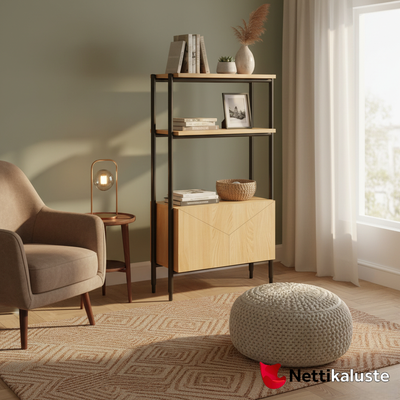 Nate hylly laatikolla, 65,5x117 cm