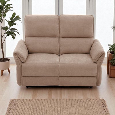 Norvika 2-istuttava s&auml;hk&ouml;s&auml;&auml;t&ouml;inen recliner-sohva, vaaleanruskea