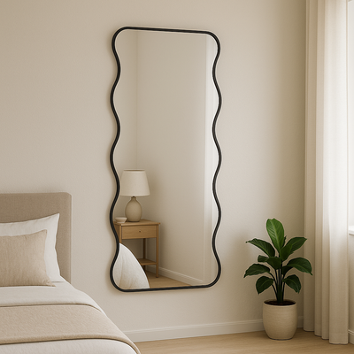 Aava sein&auml;peili 80&times;180 cm, musta