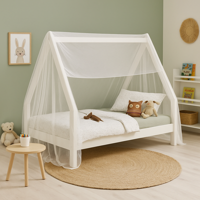 Nukkumatti talos&auml;nky, valkoinen