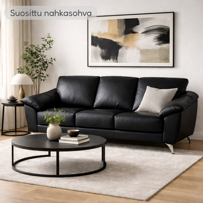 Zack 3-istuttava sohva, nahkaa