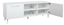 Solo TV-taso 166 cm, 2 ovea, valkoinen
